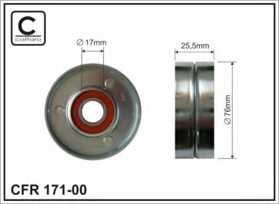 17100 CAFFARO Ролик натяжителя 17100 CAFFARO