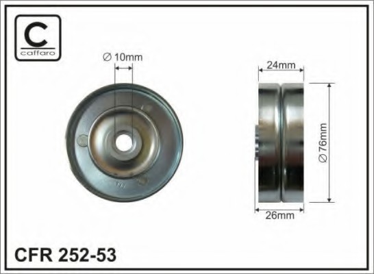 25253 CAFFARO Ролик натяжителя 25253 CAFFARO