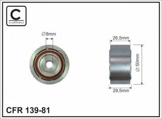 13981 CAFFARO Ролик натяжителя 13981 CAFFARO