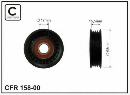 15800 CAFFARO Ролик натяжителя 15800 CAFFARO