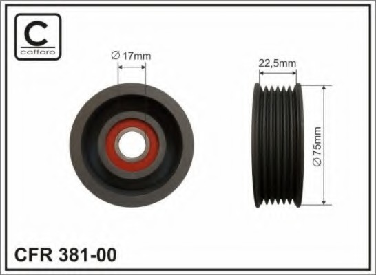 38100 CAFFARO Ролик натяжителя 38100 CAFFARO