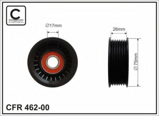 46200 CAFFARO Ролик натяжителя 46200 CAFFARO