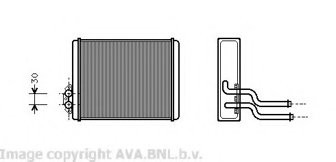 VOA6084 AVA COOLING Радиатор отопителя VOA6084 AVA