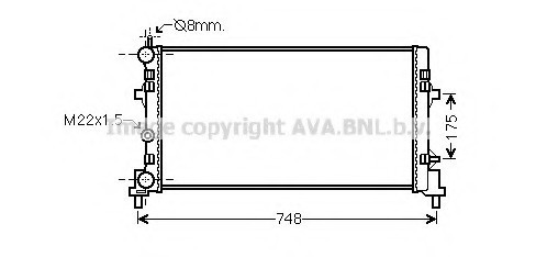 STA2037 AVA COOLING РАДИАТОР Двигателя STA2037 AVA