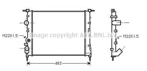 RTA2197 AVA COOLING Радиатор двигателя RTA2197 AVA