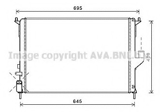 RTA2477 AVA COOLING Радиатор двигателя RTA2477 AVA