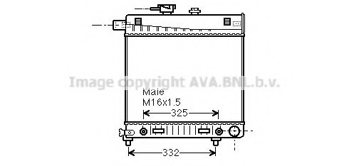 MSA2150 AVA COOLING Радіатор двигателя MSA2150 AVA