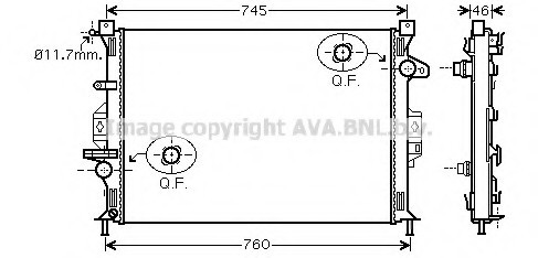 FDA2421 AVA COOLING Радиатор двигателя FDA2421 AVA