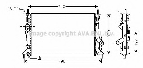 FDA2370 AVA COOLING Радиатор двигателя FDA2370 AVA