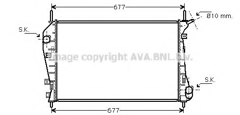 Радіатор двигателя FDA2337 AVA