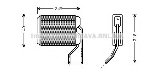 DWA6026 AVA COOLING Радіатор обігрівача DWA6026 AVA