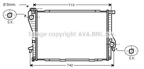 BWA2233 AVA COOLING РАДИАТОР Двигателя BWA2233 AVA