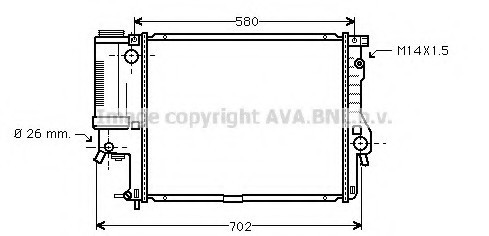 BWA2186 AVA COOLING РАДИАТОР Двигателя BWA2186 AVA