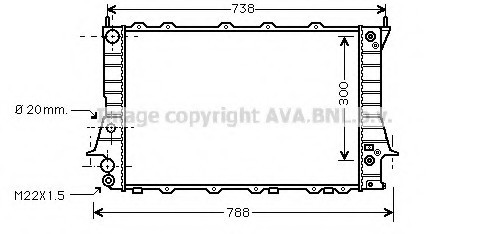 Радіатор двигателя AIA2078 AVA