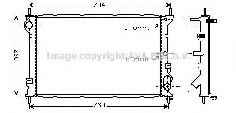 FDA2411 AVA COOLING Радиатор двигателя FDA2411 AVA