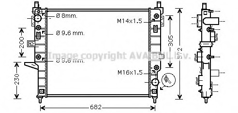 MSA2332 AVA COOLING Радіатор, Система охолодження двигуна