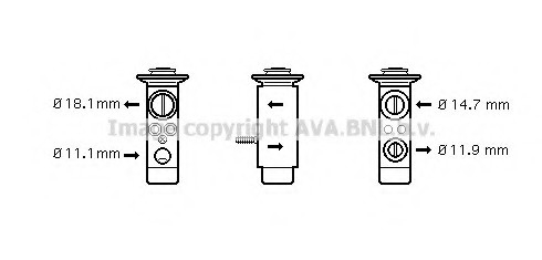 MS1112 AVA COOLING Клапан кондиционера MS1112 AVA
