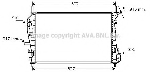 FDA2376 AVA COOLING Радиатор двигателя FDA2376 AVA