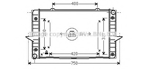 VO2093 AVA COOLING Радиатор охлаждения VO2093 AVA