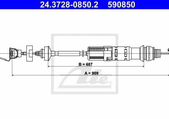 24372808502 Ate Трос сцепления 24372808502 ATE