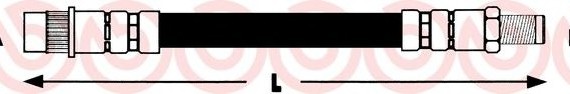 T61021 BREMBO (Германия) Гальмівний шланг T61021 BREMBO
