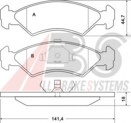 36707 ABS Колодки дискові 36707 A.B.S.