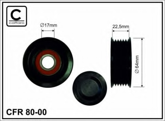 8000 CAFFARO Ролик натяжителя 8000 CAFFARO