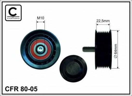 8005 CAFFARO Ролик натяжителя 8005 CAFFARO