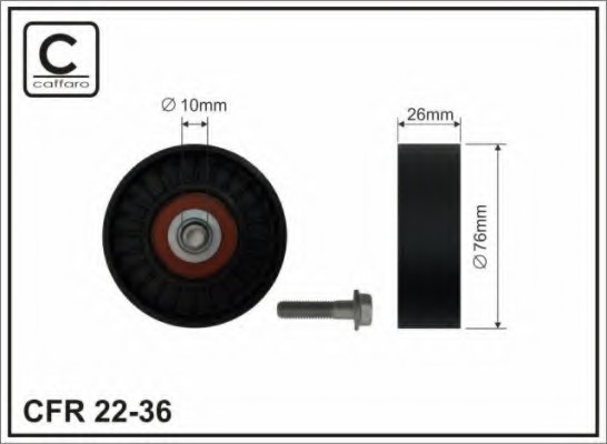 2236 CAFFARO Ролик натяжителя 2236 CAFFARO