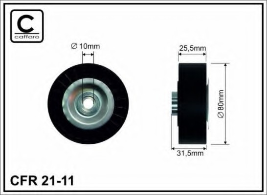 2111 CAFFARO Ролик натяжителя 2111 CAFFARO