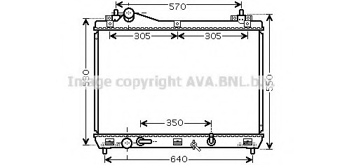 SZ2105 AVA COOLING Радиатор двигателя SZ2105 AVA