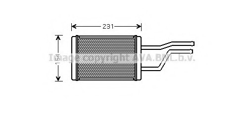 TO6326 AVA COOLING Радиатор отопителя TO6326 AVA