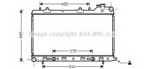 SU2075 AVA COOLING Радиатор двигателя SU2075 AVA