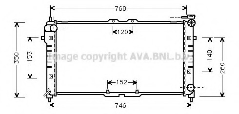 MZ2027 AVA COOLING Радиатор двигателя MZ2027 AVA