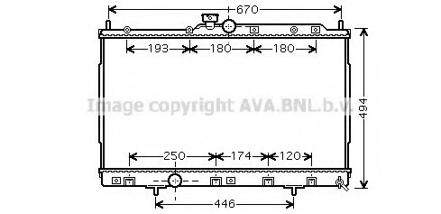 MT2184 AVA COOLING Радиатор двигателя MT2184 AVA