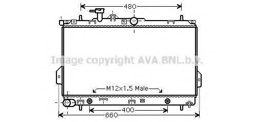 HY2096 AVA COOLING Радиатор двигателя HY2096 AVA