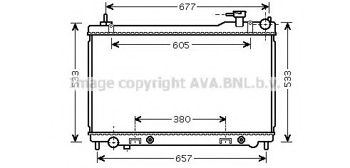 DN2304 AVA COOLING Радиатор двигателя DN2304 AVA