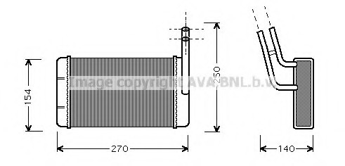 FD6132 AVA COOLING Радиатор отопителя FD6132 AVA
