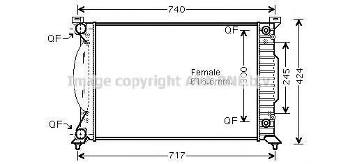 AI2202 AVA COOLING Радиатор двигателя AI2202 AVA