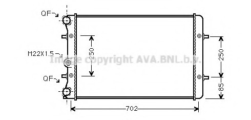 AI2155 AVA COOLING Радиатор двигателя AI2155 AVA