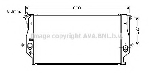 TO2401 AVA COOLING Радиатор двигателя TO2401 AVA