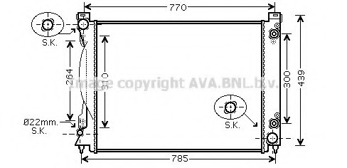 AI2231 AVA COOLING Радиатор двигателя AI2231 AVA