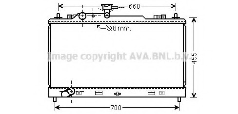 MZ2227 AVA COOLING Радиатор двигателя MZ2227 AVA