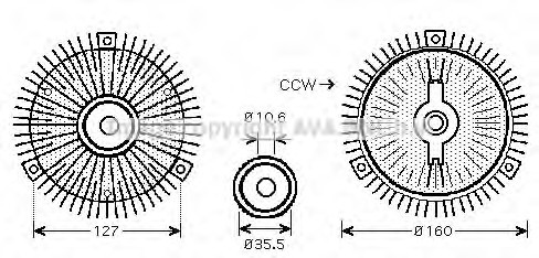 MSC418 AVA COOLING Муфта вентилятора MSC418 AVA