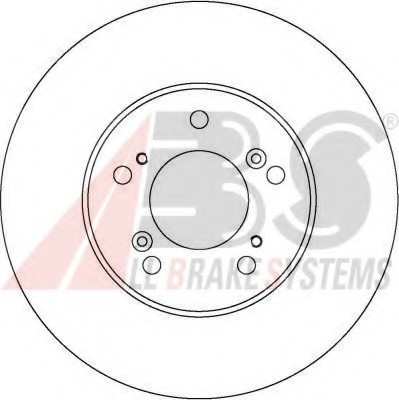 16588 ABS Тормозной диск 16588 A.B.S.