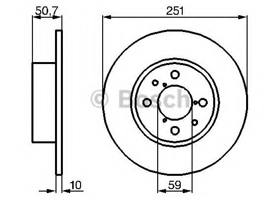 Фото диск гальмівний 0986479B26 BOSCH 0986479B26 BOSCH Диск гальмівний