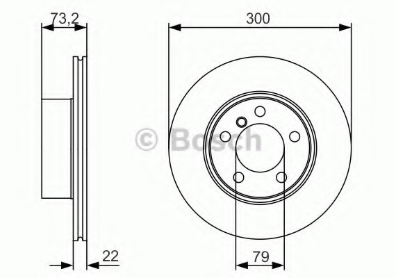 0986479A18 BOSCH Гальмівний диск BOSCH