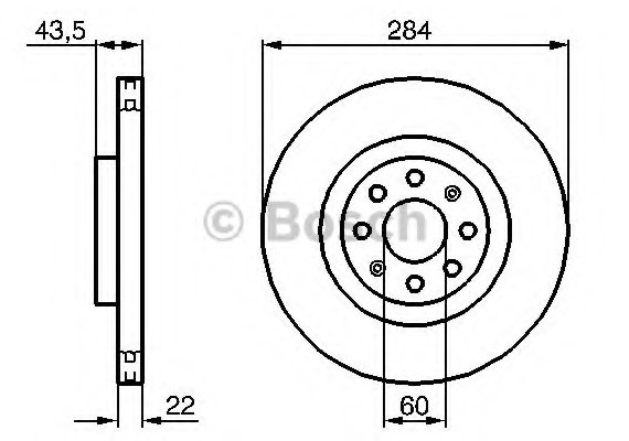 Фото гальмівний диск 0986479B90 BOSCH 0986479B90 BOSCH Гальмівний диск