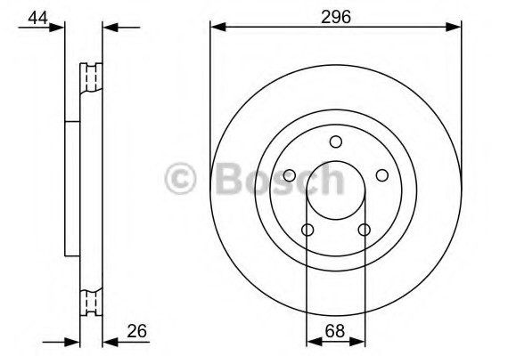 0986479C04 BOSCH Диск гальмівний