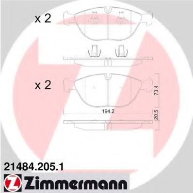 214842051 Zimmermann Гальмiвнi колодки дисковi